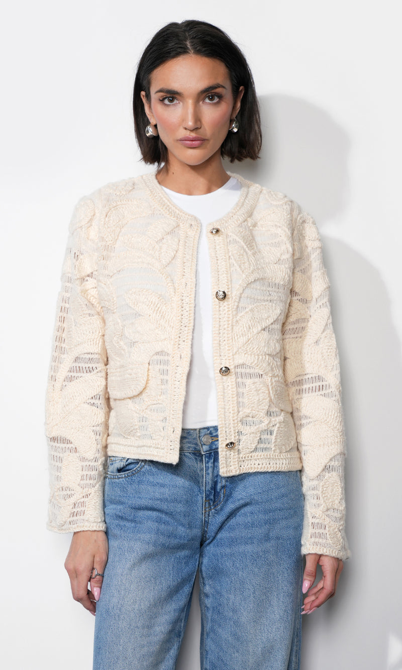 Sutton Open Crochet Cardigan