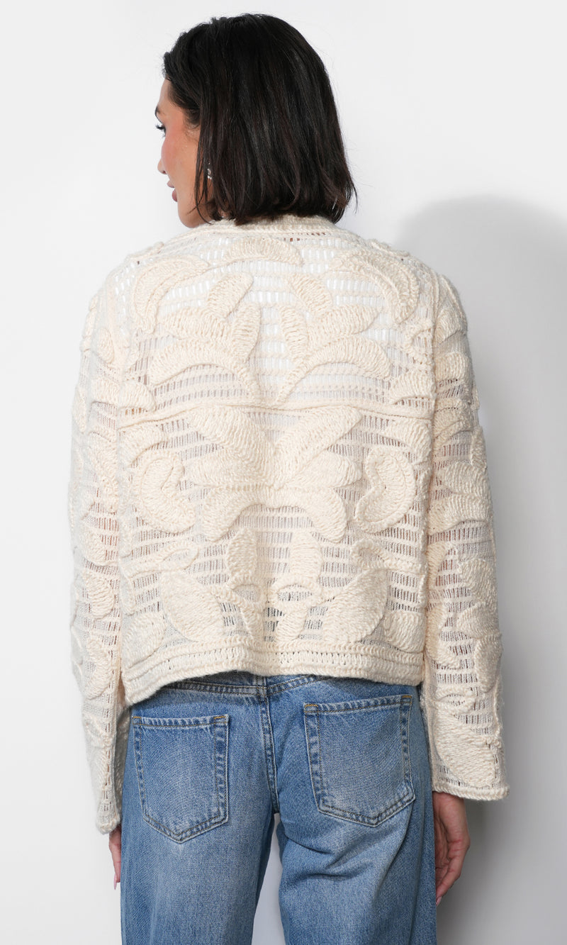 Sutton Open Crochet Cardigan