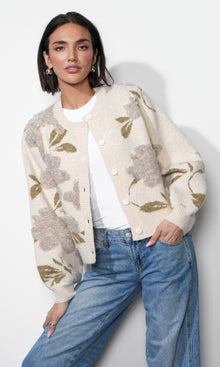 Skylar Cozy Floral Cardigan