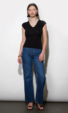 Natalie Deep V-neck Knit Top