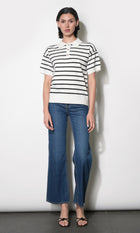 Celina Stripe Knit Polo