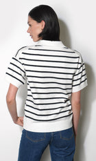 Celina Stripe Knit Polo