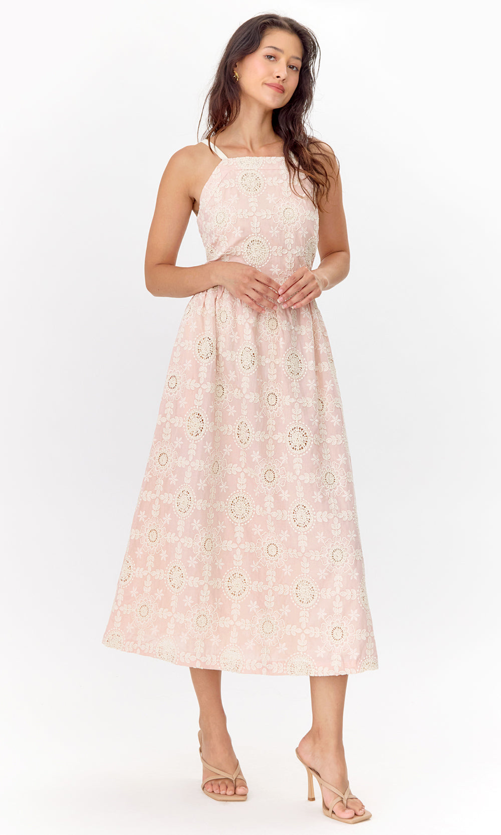 Audrey Cotton Eyelet Midi Dress Audrey Cotton Eyelet Midi Dress
