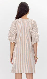 Kyra Stripe Button Front Mini Dress