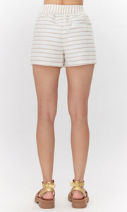 Olivia Textured Stripe Pull Up Shorts