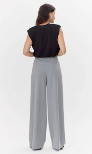 Alisa Padded Shoulder Jersey Bubble Top