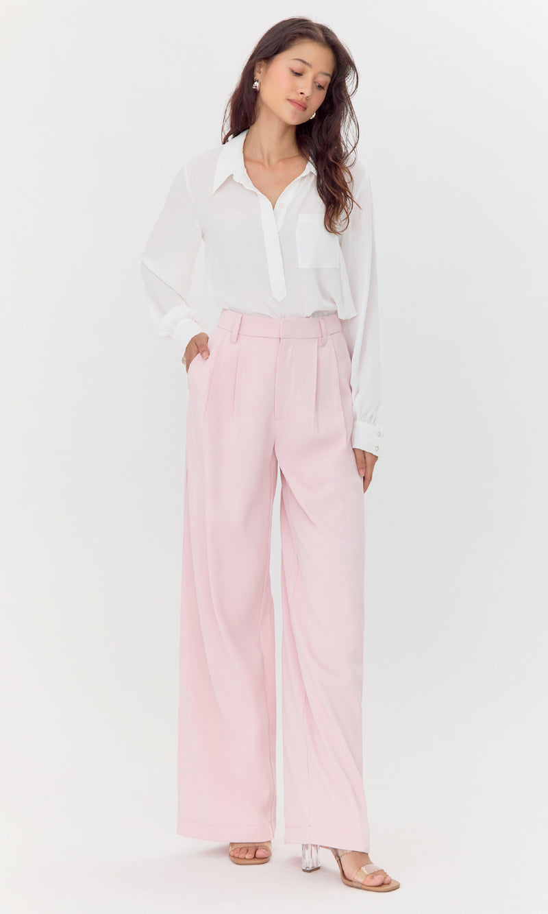Alexi Wide Leg Pleated Trousers
