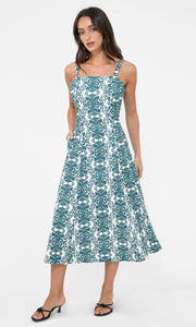 Hilary Linen Midi Dress