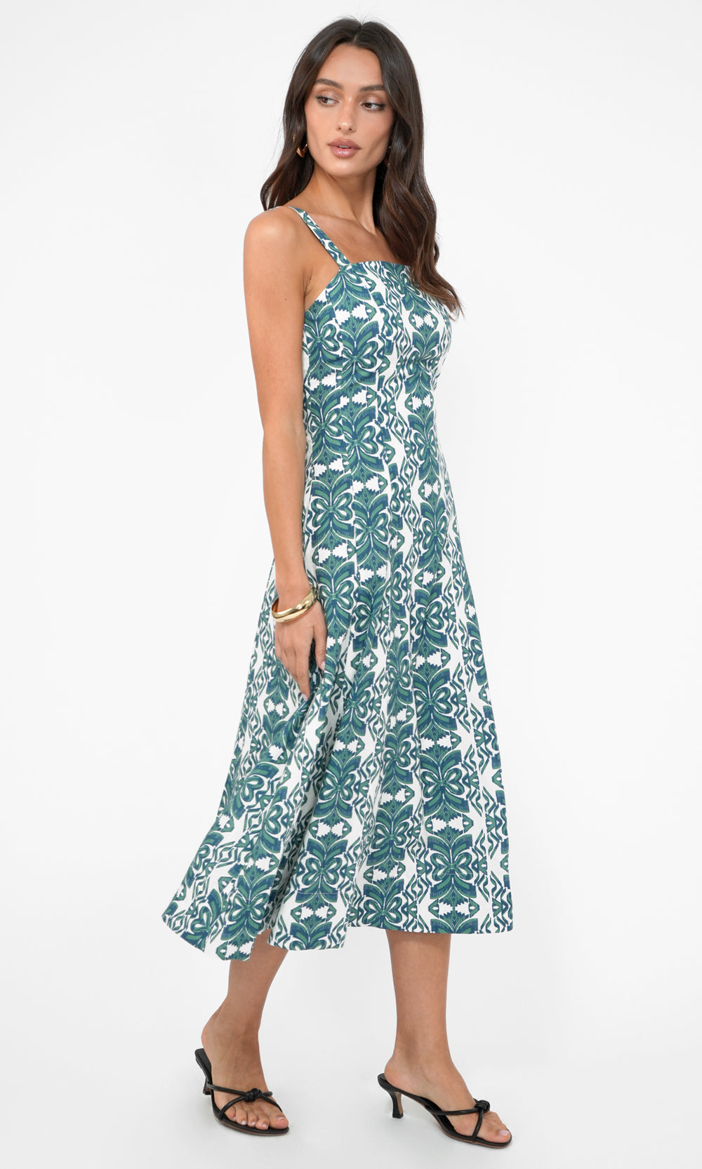 linen midi dresses Hilary Linen Midi Dress