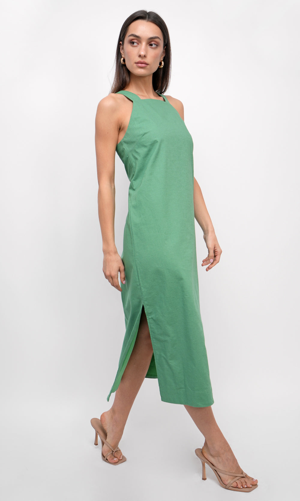 Lizette Apron Cotton Midi Dress | Greylin Collection Lizette Apron Cotton Midi Dress | Greylin Collection