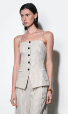 Sandi Button Front Top