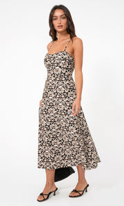 Cherinne Strappy Back Halter Midi Dress