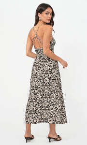 Cherinne Strappy Back Halter Midi Dress