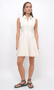 Sydney Topstitch Flare Mini Dress