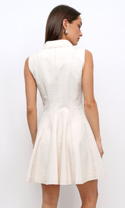 Sydney Topstitch Flare Mini Dress