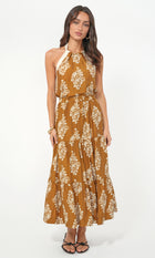 Marcy Print Tiered Midi Skirt