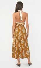 Marcy Print Tiered Midi Skirt