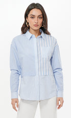 Daria Mix Stripe Oversized Shirt
