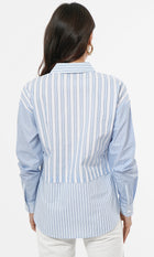 Daria Mix Stripe Oversized Shirt