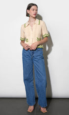 Amelia Scallop Hem Button Up Crochet Cardigan