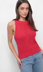 Jhayna Knit Crochet Halter Top