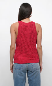 Jhayna Knit Crochet Halter Top