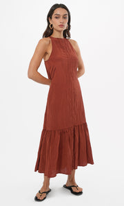 Kai Textured Cross Back Midi Dress
