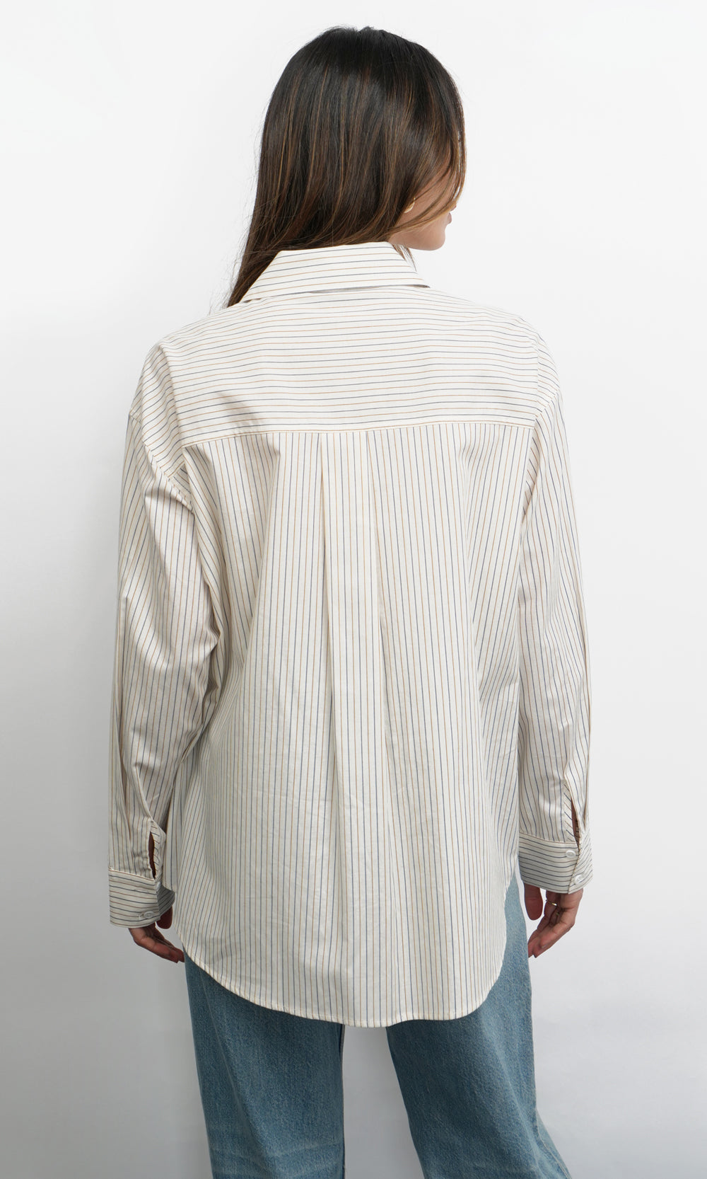 Beatrix Twofer Stripe Oversized Shirt | Greylin Collection