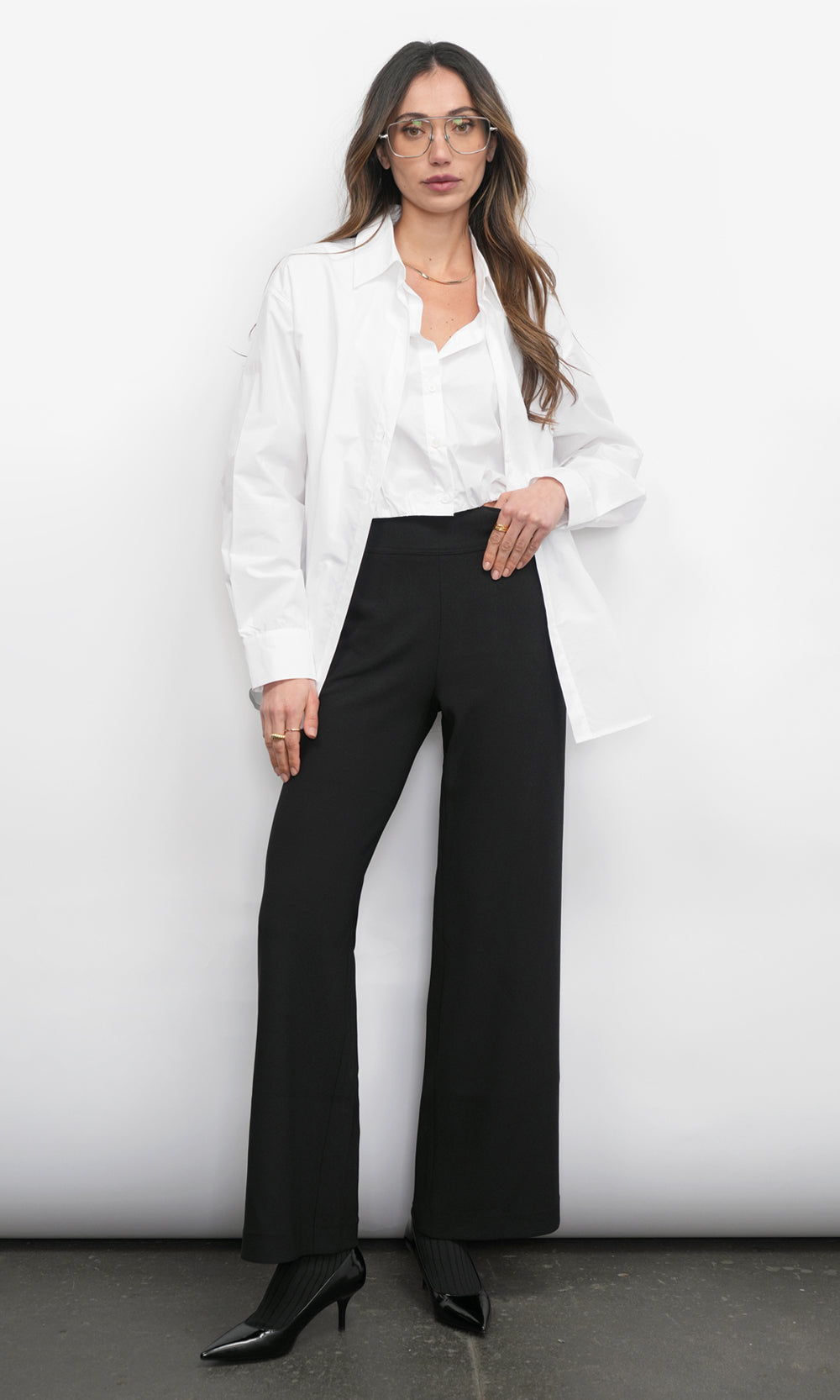 Eleanor Twofer Oversized Shirt | Greylin Collection