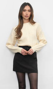 Finley Long Sleeve Pull Over Cable Knit Sweater