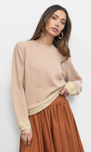 Dessi Cozy Pull Over Two Toned Sweater