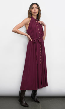 Everley Button Up Tie Front Midi Dress