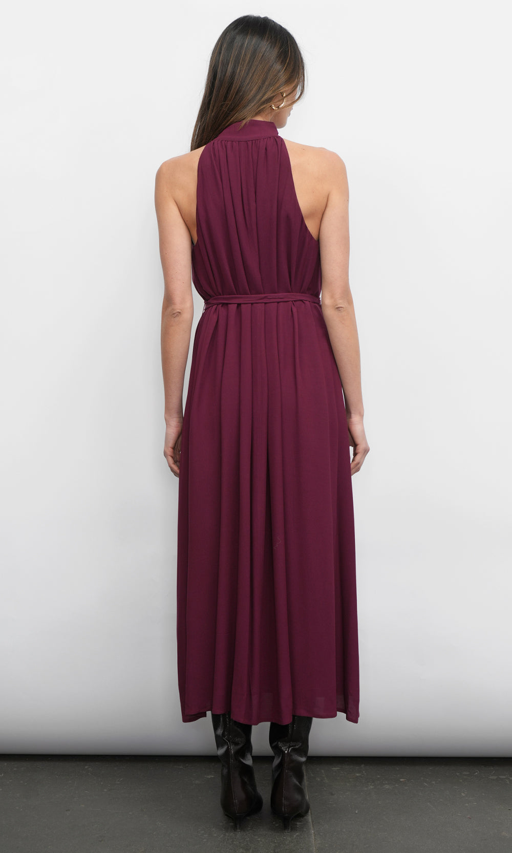 Everley Button Up Tie Front Midi Dress Everley Button Up Tie Front Midi Dress