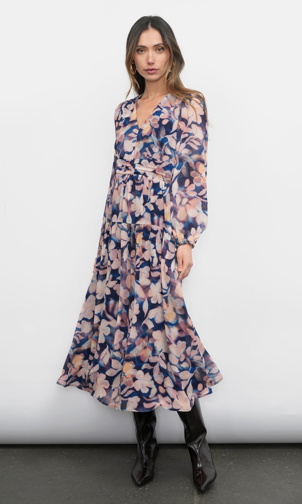 Kiernan Viscose Floral Midi Dress
