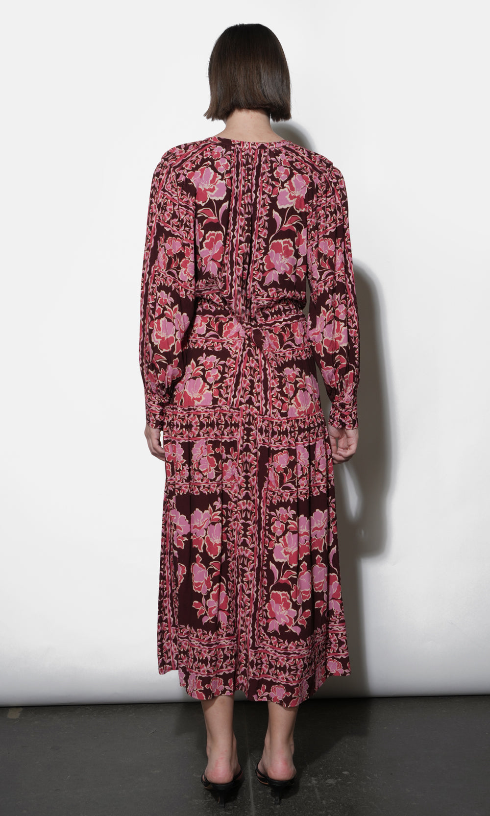 Petra Scarf Print Button Down Midi Dress