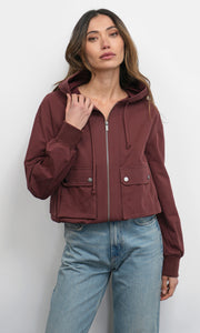Grant Twill Hooded Jacket w/ Cargo Pocket