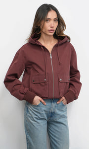 Grant Twill Hooded Jacket w/ Cargo Pocket