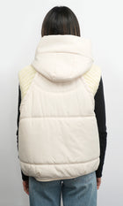 Douglas Ribbed Puffer Hooded Vest