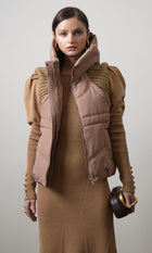Douglas Ribbed Puffer Hooded Vest