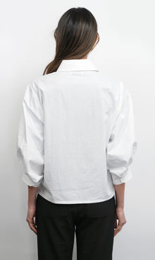 Thea Oversized Lantern Sleeve Button Down Shirt