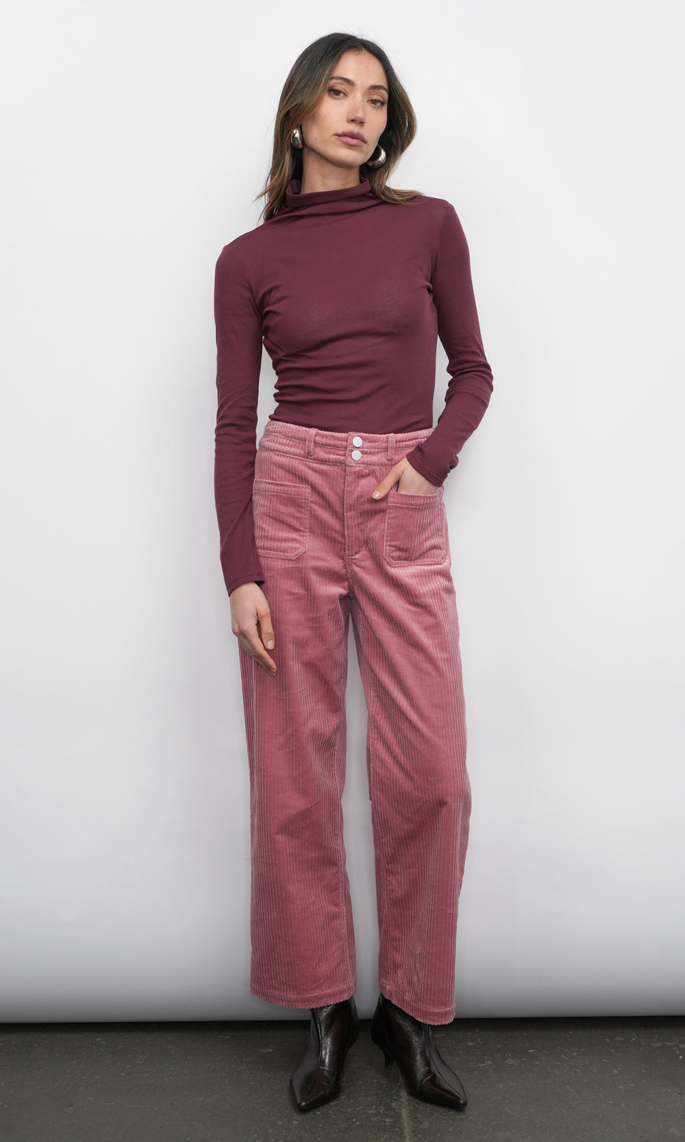 Deena Straight Leg Corduroy Pants | Greylin Collection