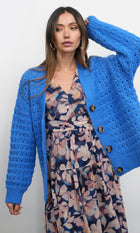 Hudson Oversized Crochet Knit Cardigan