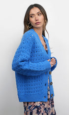 Hudson Oversized Crochet Knit Cardigan