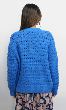 Hudson Oversized Crochet Knit Cardigan