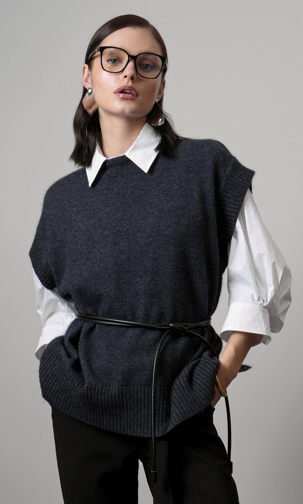 Jamie Oversized Open Back Vest