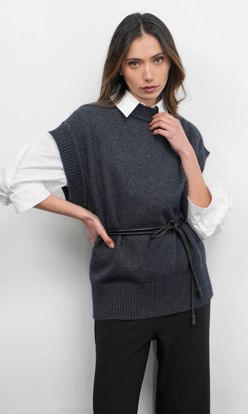 Jamie Oversized Open Back Vest