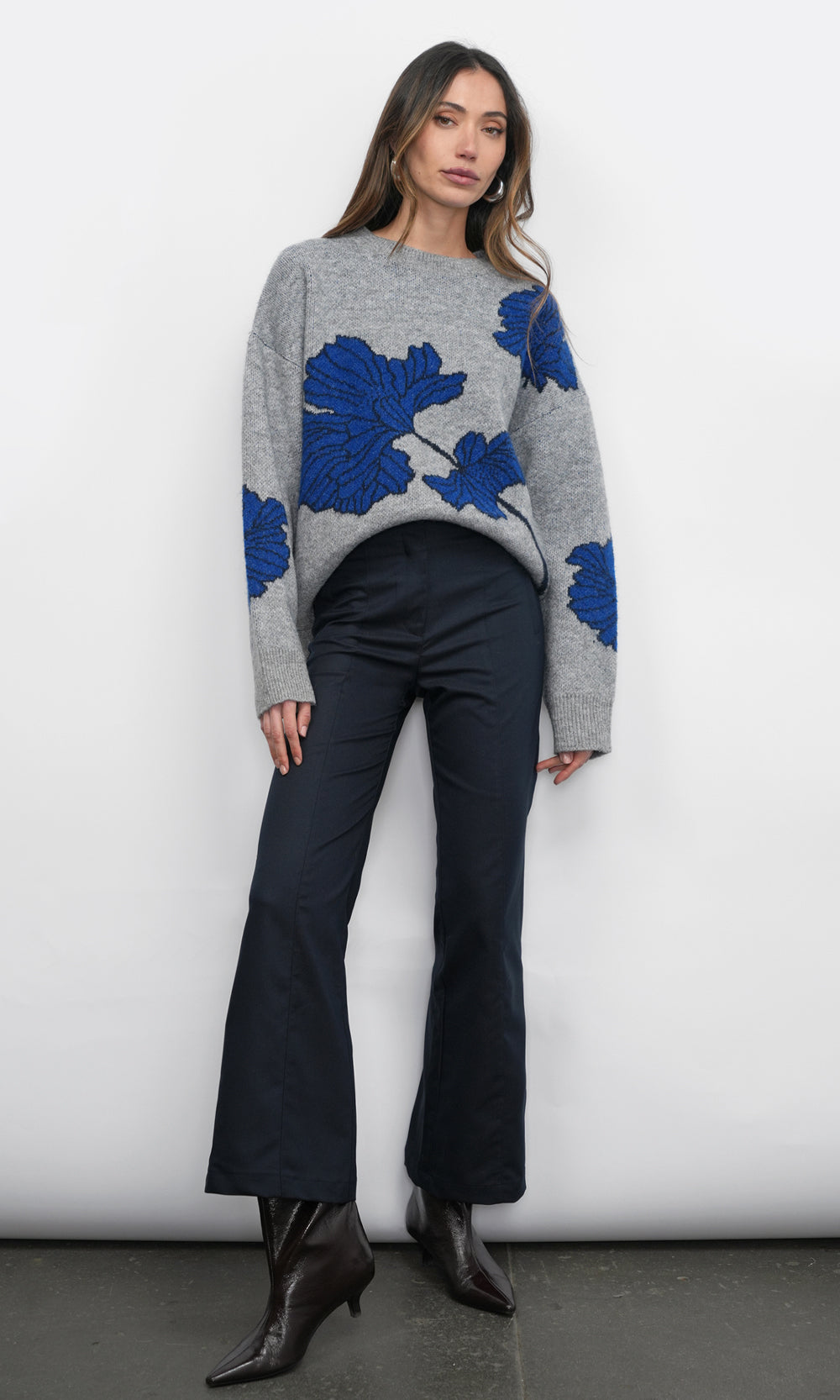 Bennett Intarsia Flower Sweater