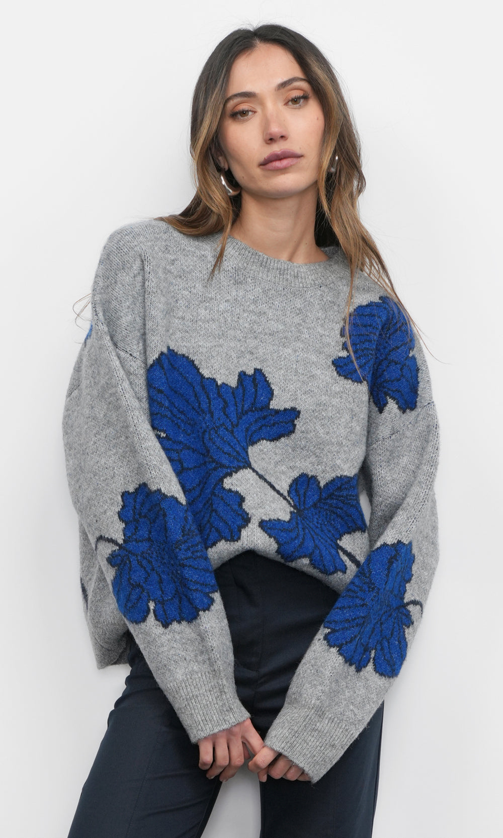 Bennett Intarsia Flower Sweater