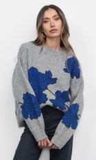 Bennett Intarsia Flower Sweater