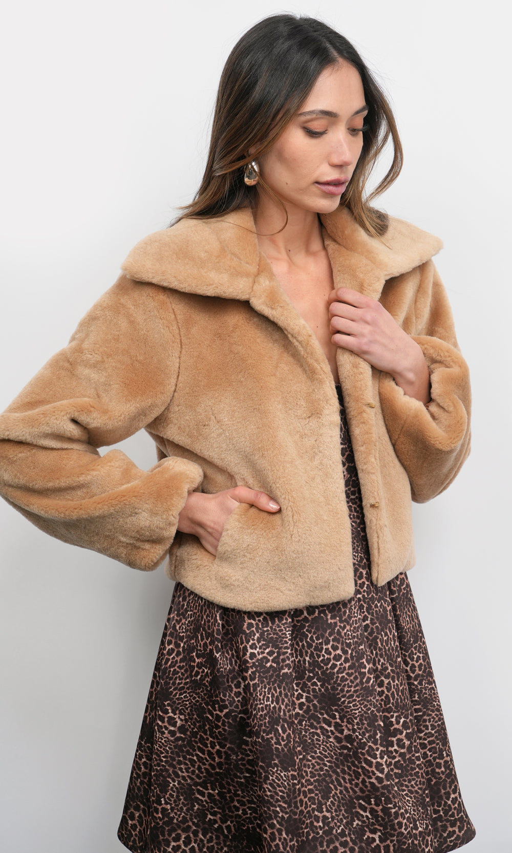 Hailey Faux Fur Coat | Greylin Collection